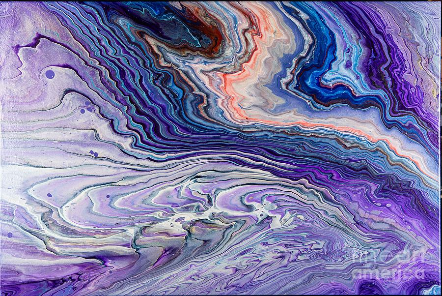 Purple Haze - Colorful Abstract Contemporary Acrylic Painting Digital Art by Sambel Pedes