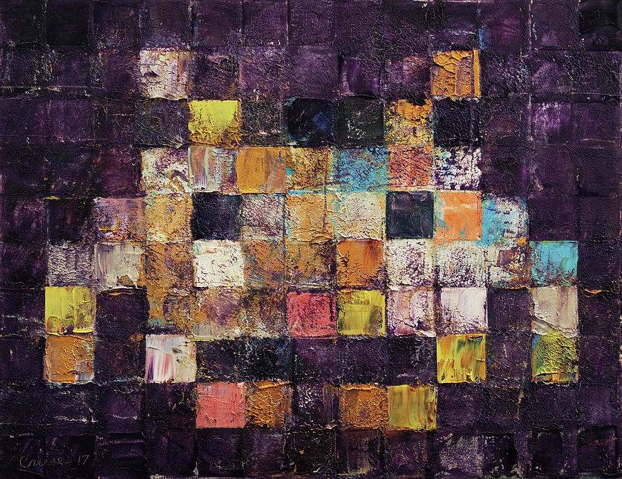 Purple Haze Invader Painting by Michael Creese