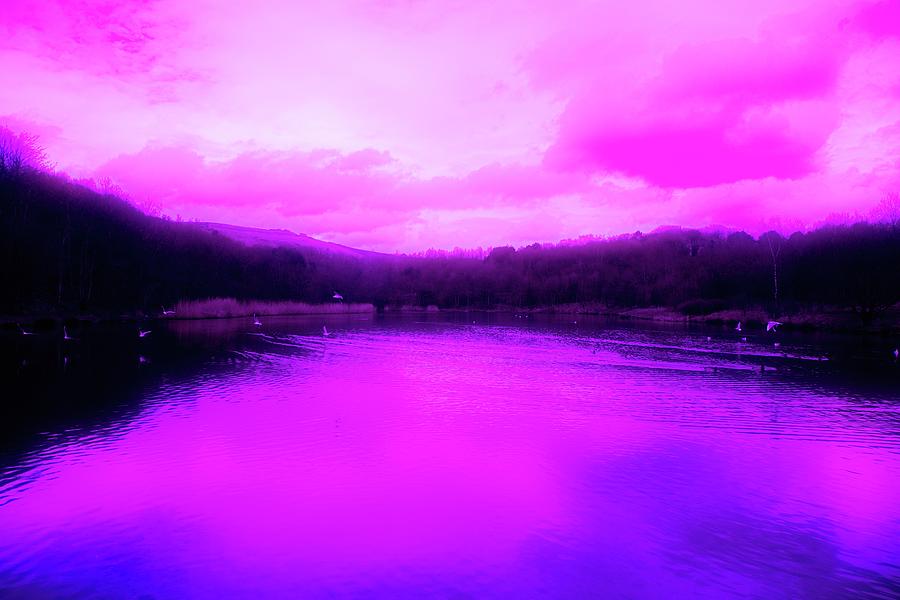 Purple Haze Lake Photograph by Watto Photos - Fine Art America