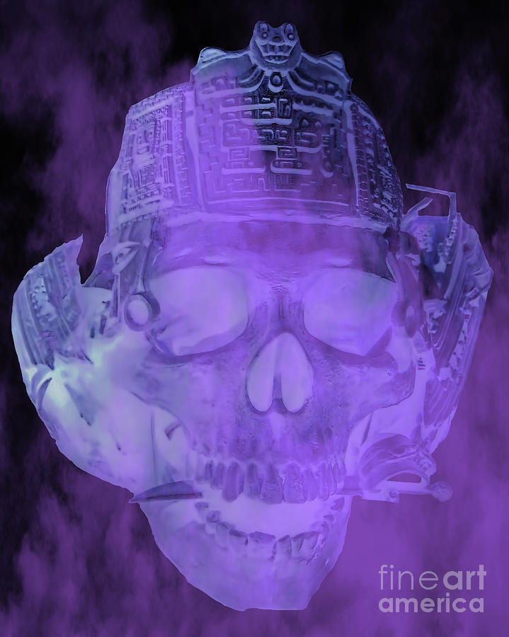 Purple Haze Pirate Skull  Photograph by D Hackett