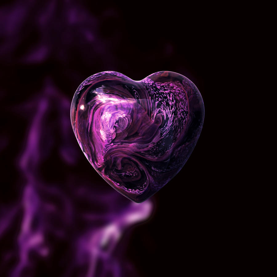 Purple Heart Digital Art by Adrian Reich