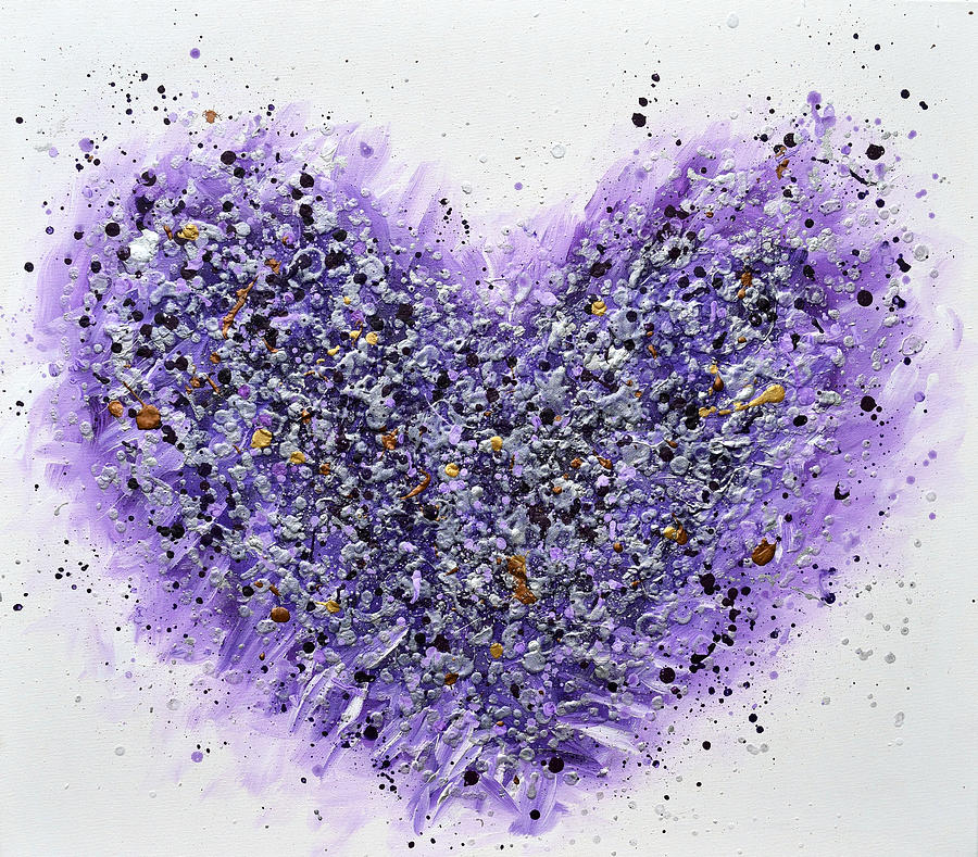 Purple Heart Painting by Amanda Dagg