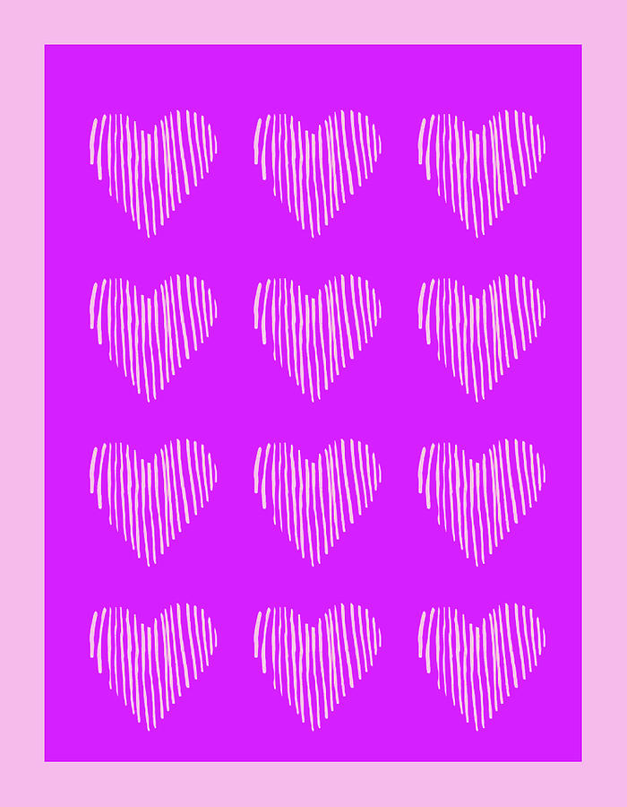 Purple Hearts  Digital Art by Fine Art by Alexandra