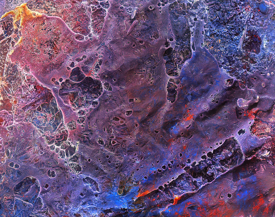 Purple Ice 2 - Icy Abstract 38 Mixed Media by Sami Tiainen