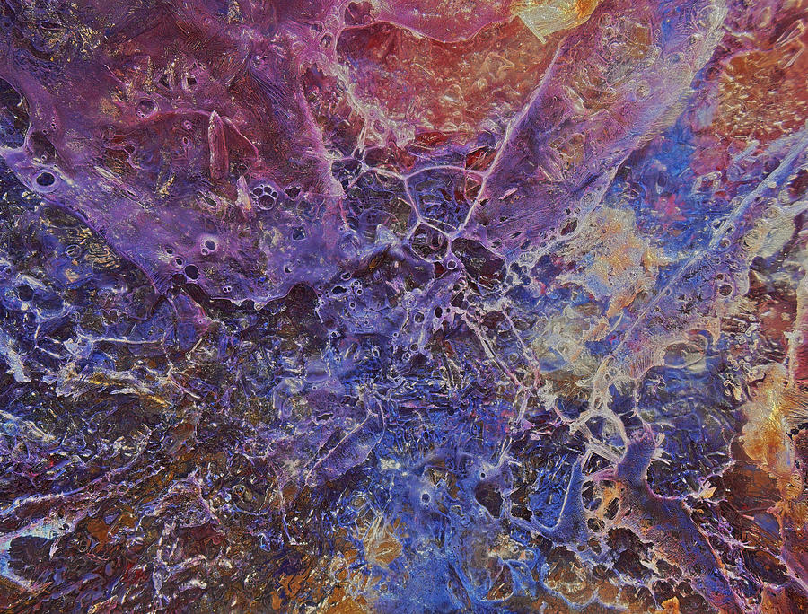 Purple Ice - Icy Abstract 37 Mixed Media by Sami Tiainen