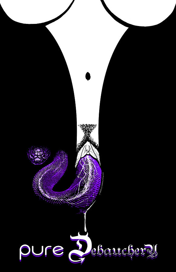 Purple in White Drawing by Tony Koehl Purple in White Drawing by Tony Koehl