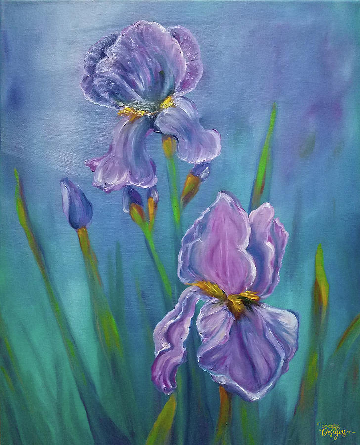 Purple Iris Painting by Melonie Jones - Fine Art America