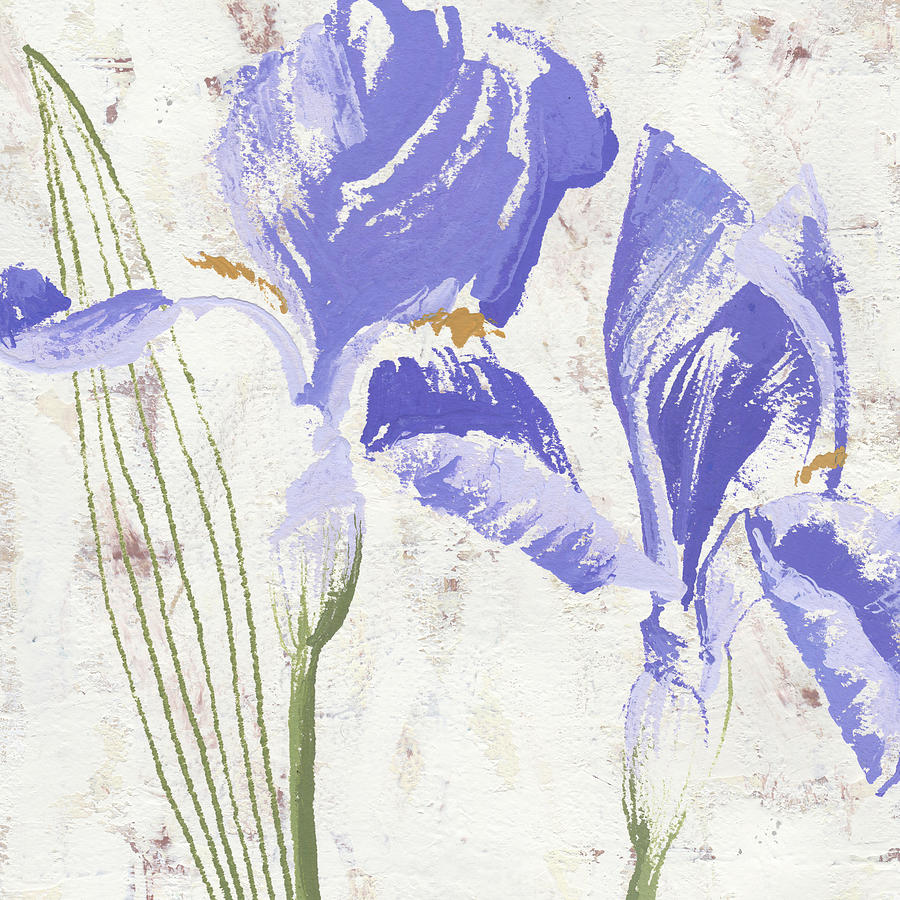 Purple Irises I Painting