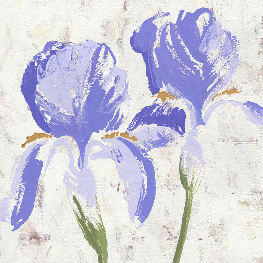 Purple Irises II Painting