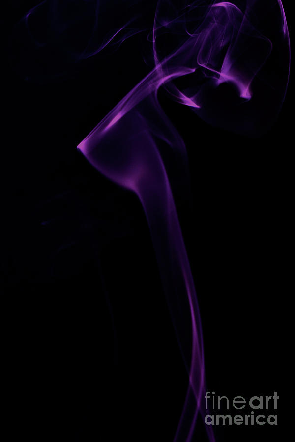 Purple Lady Smoke Art Photograph by Alan Look