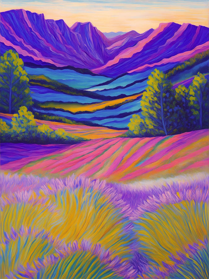 Purple Landscape Digital Art by Long Shot