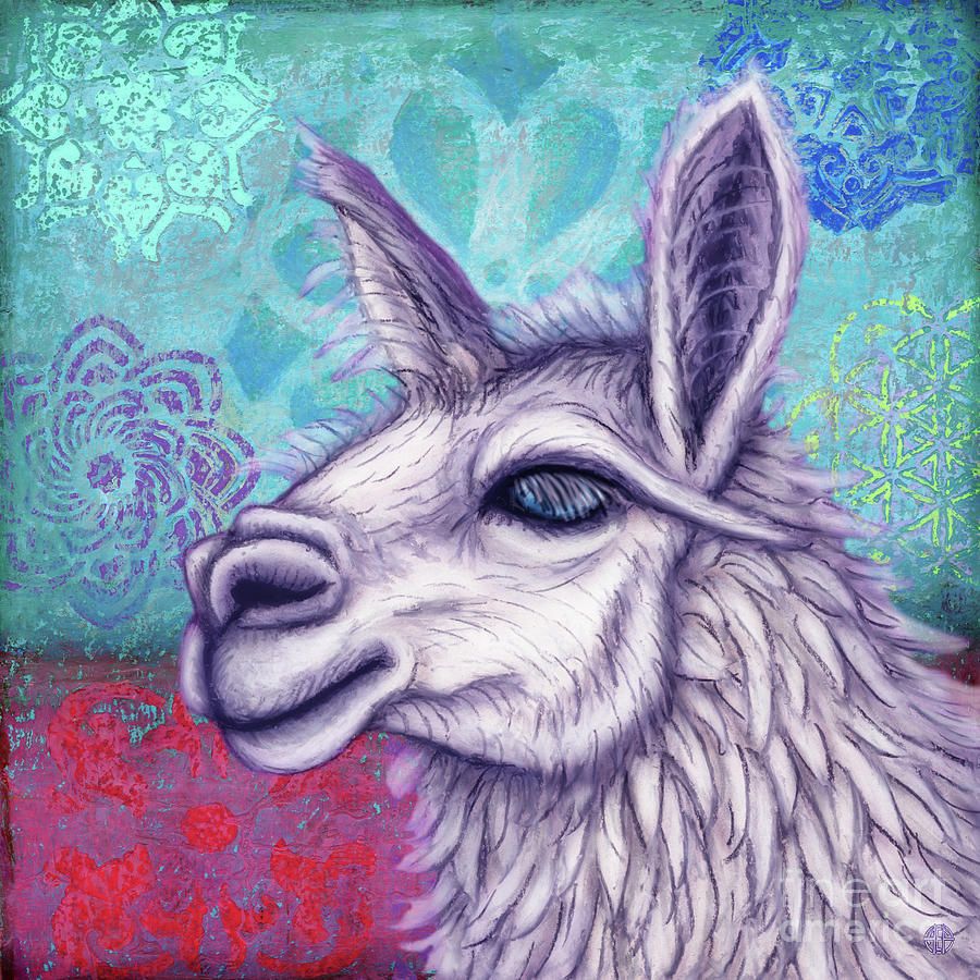 Purple Llamas Really Do Exist Painting by Amy E Fraser