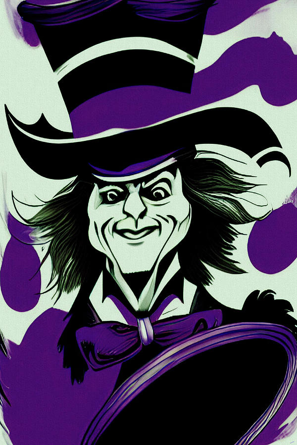 Purple Mad Hatter Digital Art by Michelle Hoffmann