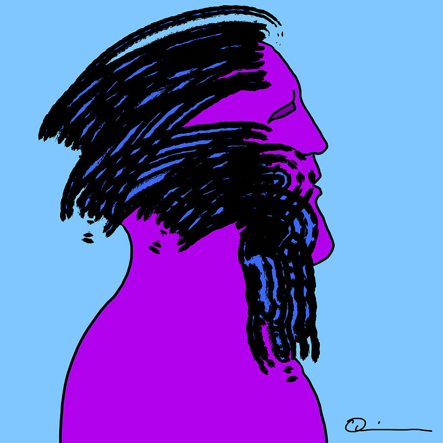 Purple Man Digital Art by Jeffrey Quiros