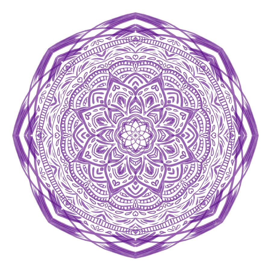 Purple Mandala Digital Art by Angie Tirado