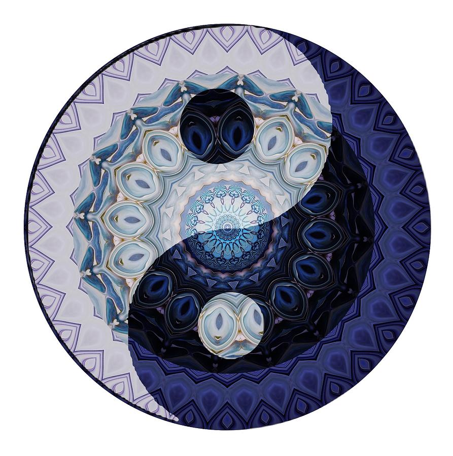 Beautiful Throw Pillow 陰 陽 Yin Yang Symbol Mandala Multicolor 16x16