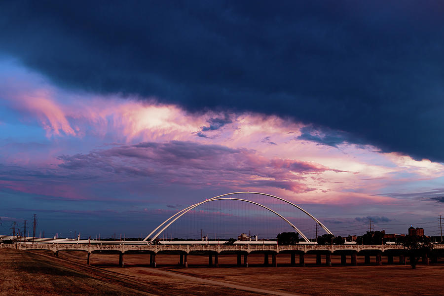 Purple Margaret McDermott sunset in Dallas, TX Photograph by David Ilzhoefer