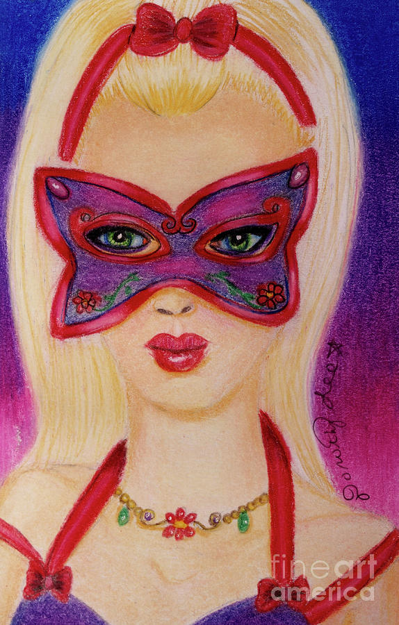 Purple Masquerade Painting by Dorothy Lee
