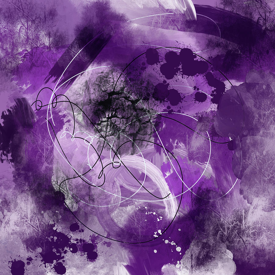 Purple Mayhem Digital Art by Ruth Harrigan