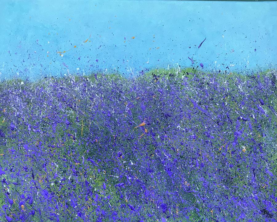Purple Meadow Painting by Boots Quimby