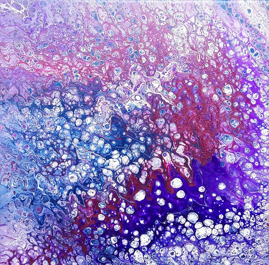 Purple Metallic Abstract Painting By Kristen White - Fine Art America