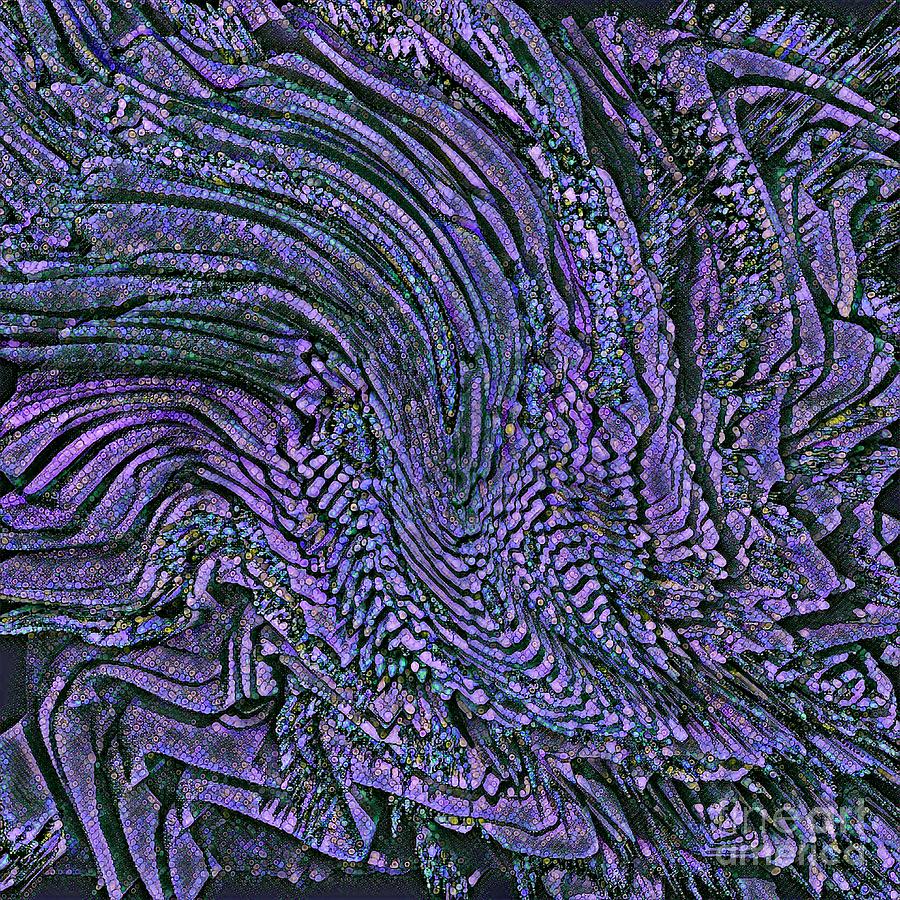 Purple Micro Dot Fusion Digital Art by Rachel Hannah