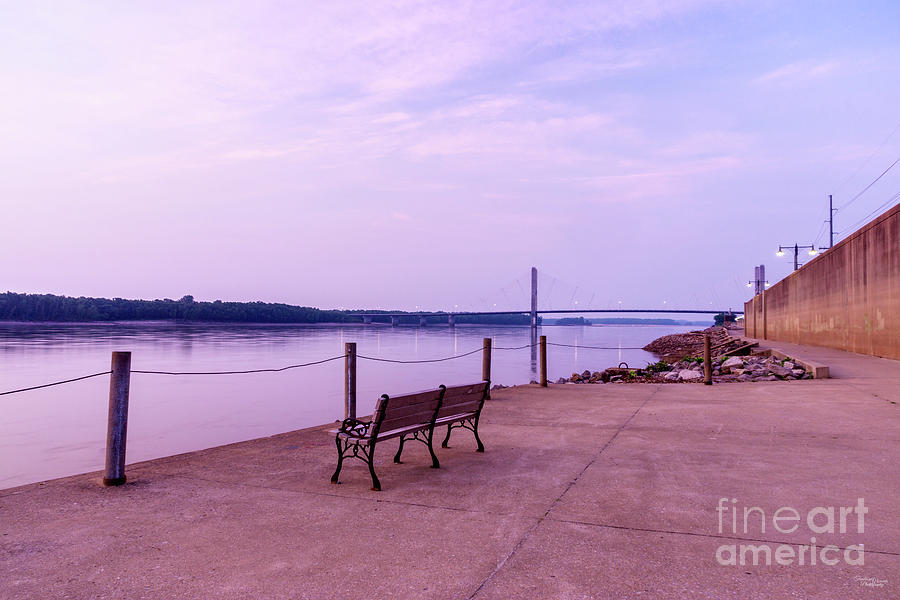 Purple Mississippi River Sunrise Photograph by Jennifer White