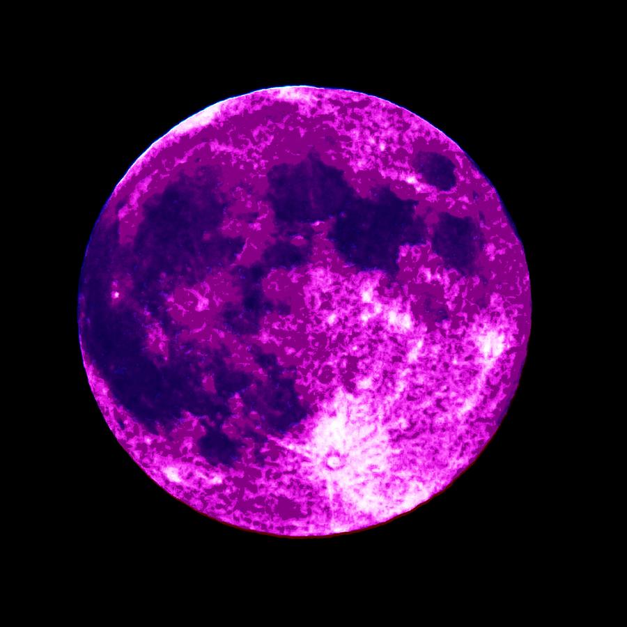 Purple Moon Set Digital Art By Steev Stamford   Fine Art America