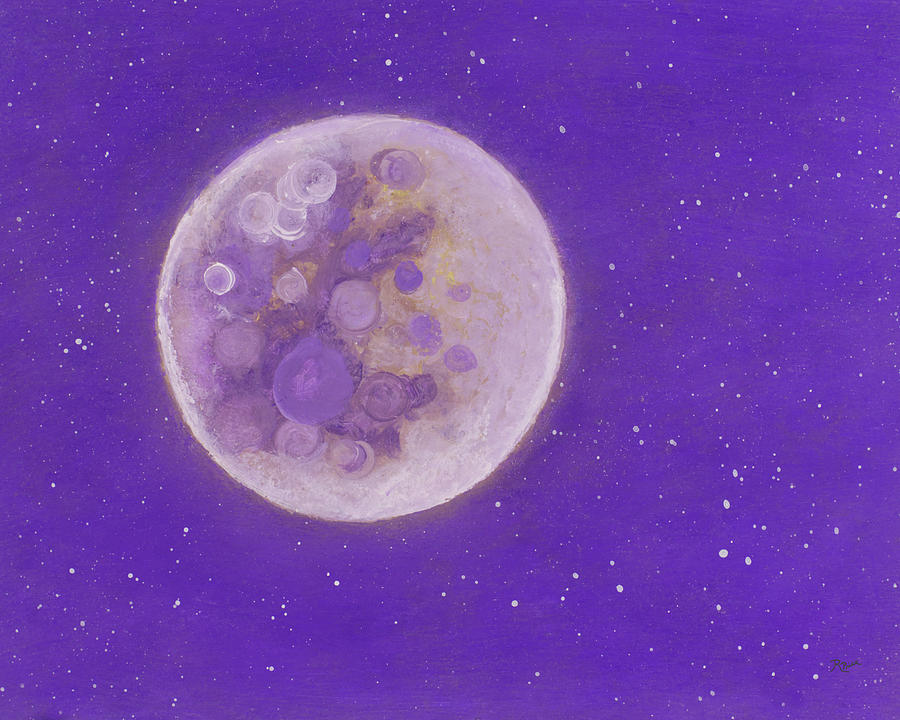 Abstract Painting - Purple Moon by Robert Price