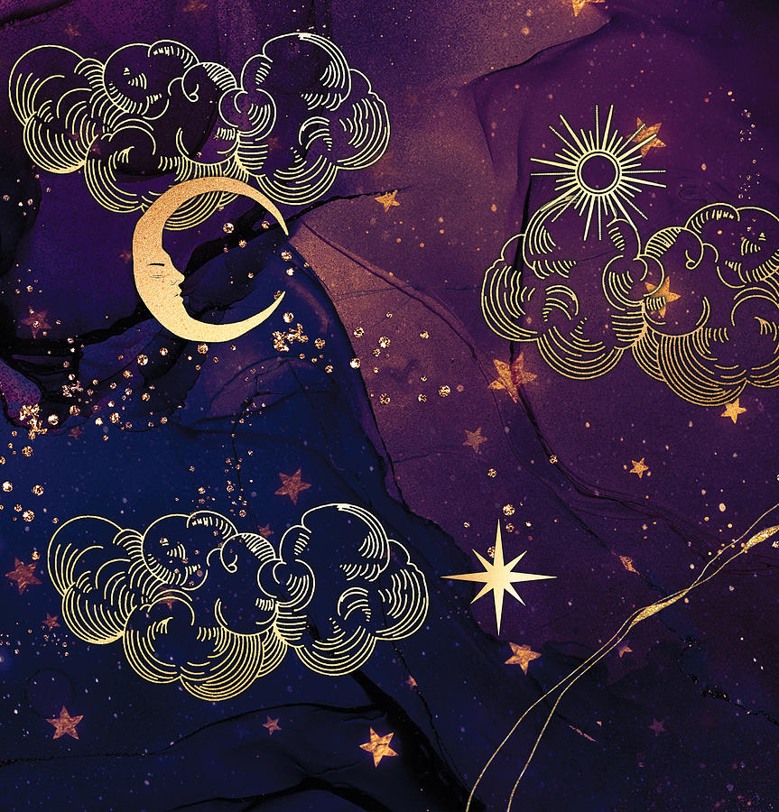 Purple Moon Skies Digital Art by Darkstars Art