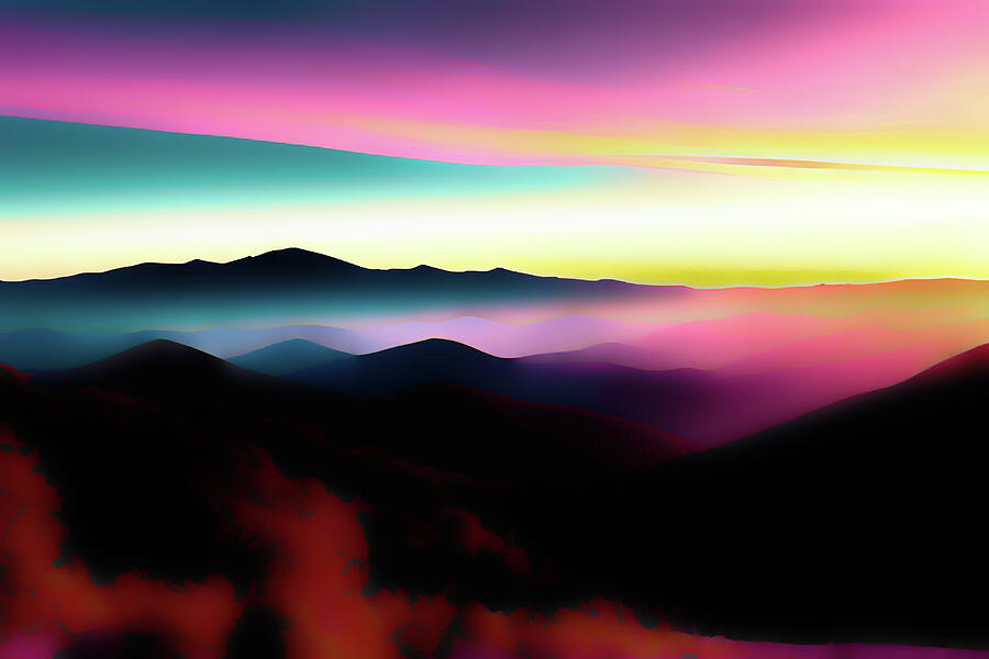 Purple Mountain Majesty Abstraction Ai Art by AI Digital Purple Mountain Majesty Abstraction Ai Art by AI Digital