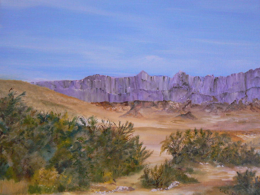 Landscape Painting - Purple Mountains Majesty I by Cheryl Damschen
