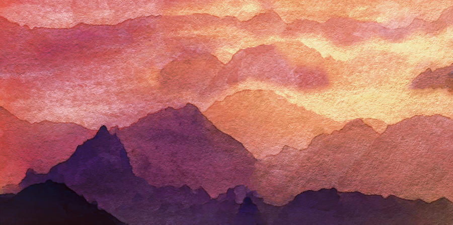 Purple Mountains Painting by Susan Maxwell Schmidt