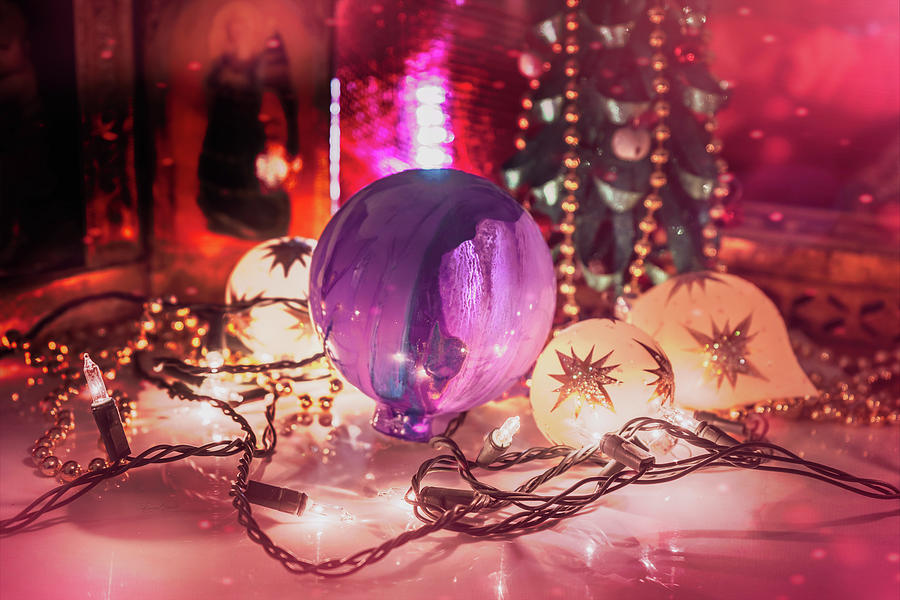 Purple Ornament Photograph by Sharon Popek