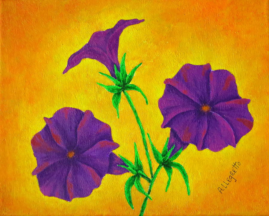 Purple Pansies For Noni Painting by Pamela Allegretto