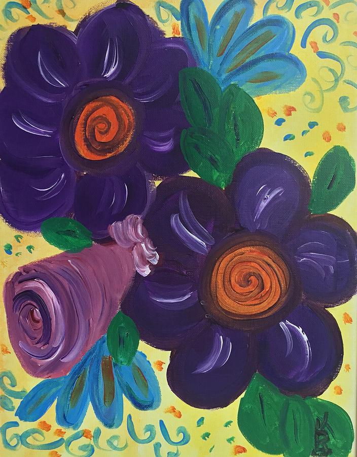 Purple Pansy  Painting by Karen Buford