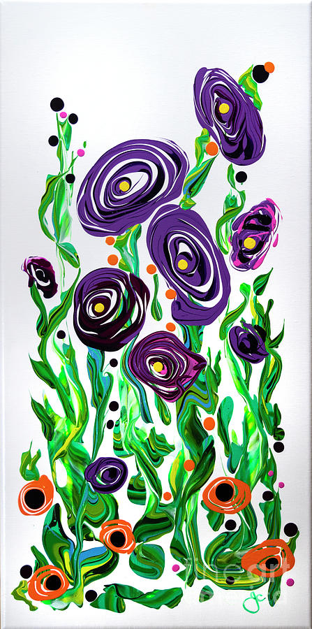 Purple Passion 2 Painting by Jane Crabtree