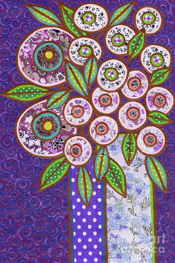 Purple Passion Bouquet Painting by Amy E Fraser