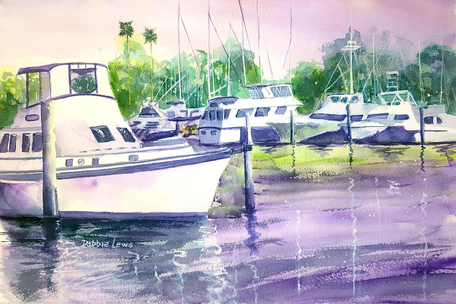 Purple Passion Painting by Debbie Lewis