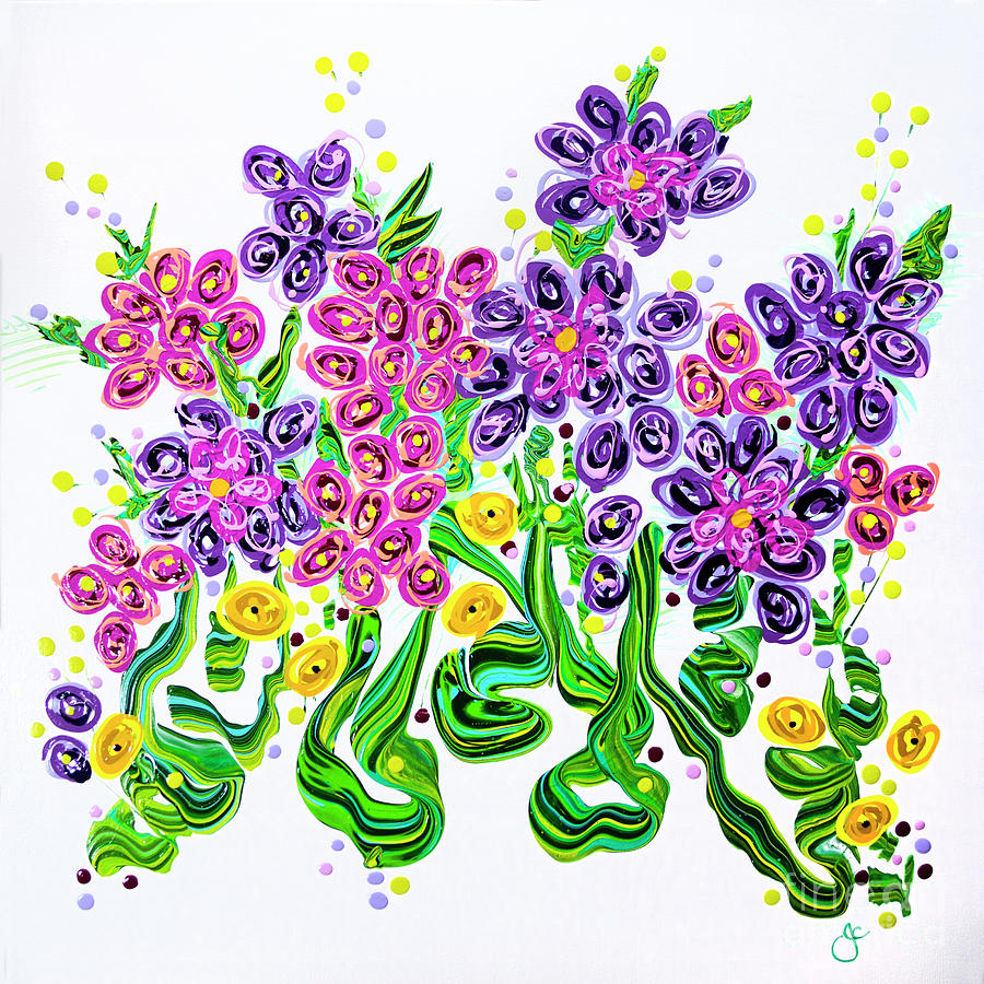 Purple Passion Painting by Jane Crabtree