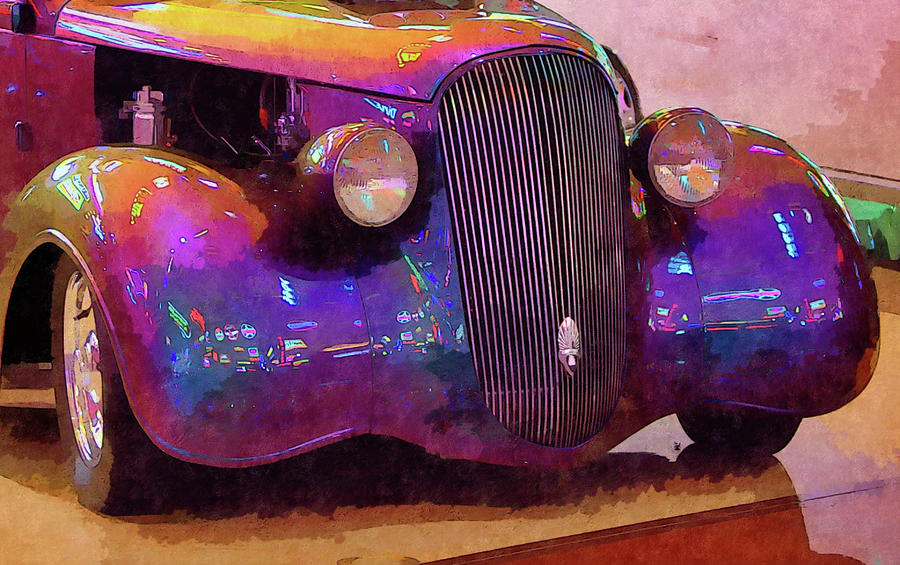 Purple Pearl Hot Rod Classic Car Digital Art