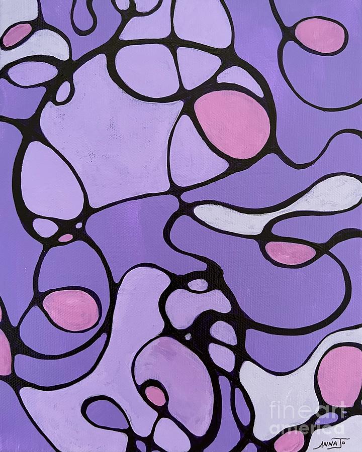 Abstract Painting - Purple Plankton by AnnaJo Vahle