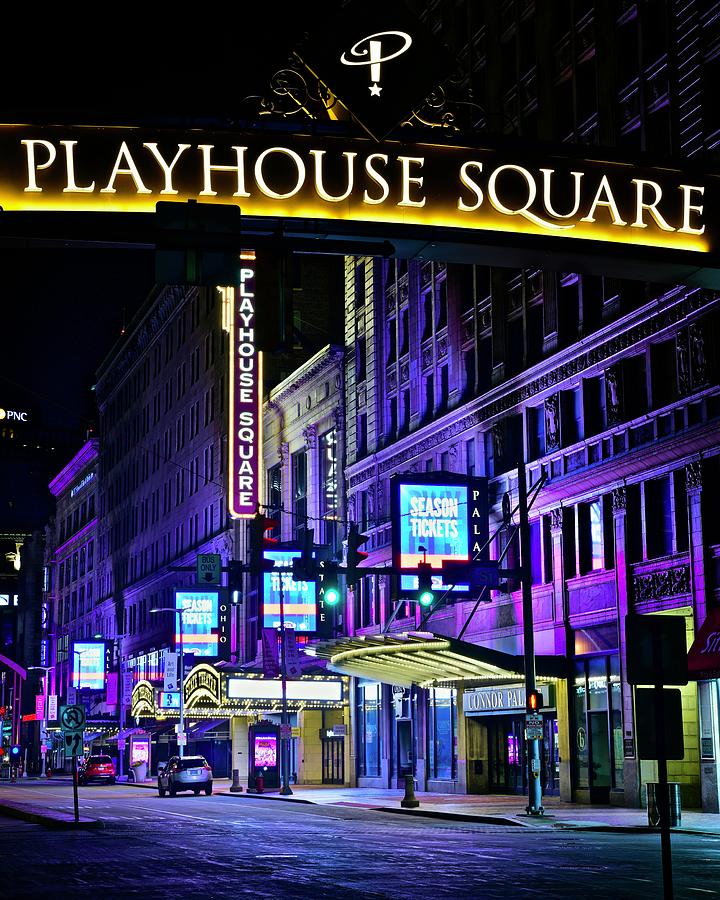 Purple Playhouse Square Photograph by Frozen in Time Fine Art Photography