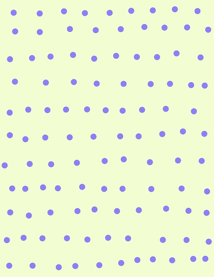 Purple Polka Dots On Cream Digital Art by Ashley Rice