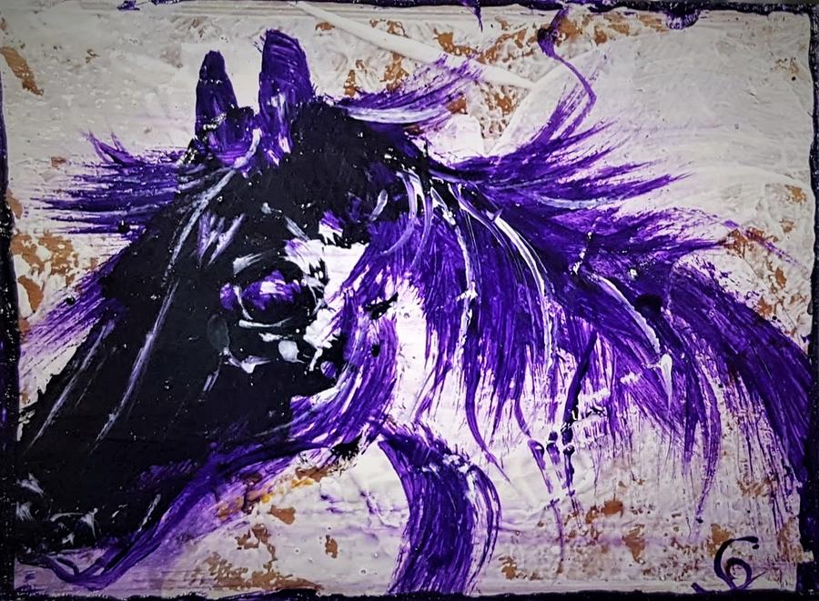 Purple Pony       #3.21 Painting by Cheryl Nancy Ann Gordon