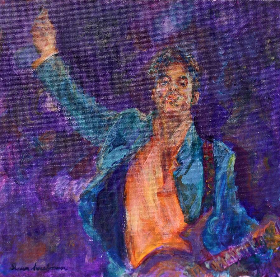Purple Power, Original Painting on Canvas Painting by Quin Sweetman