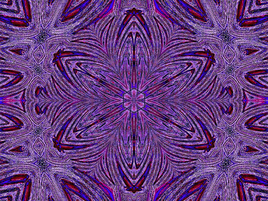 Purple Psychedelic Trip Flower Digital Art