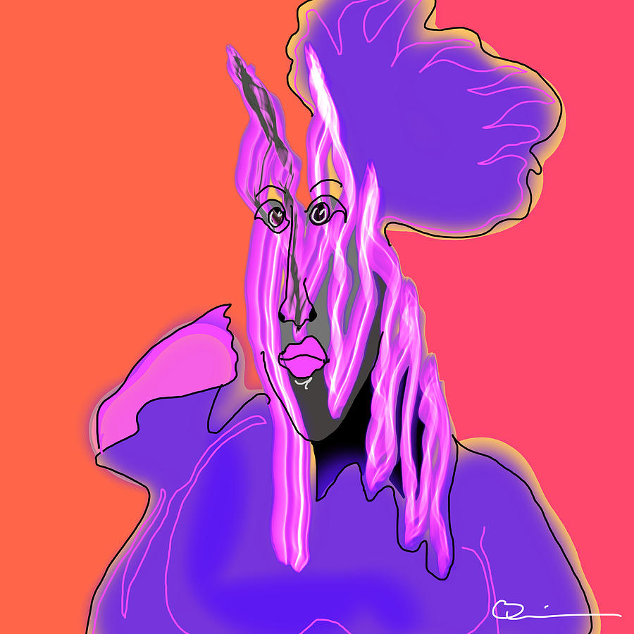 Purple Queen Digital Art by Jeffrey Quiros
