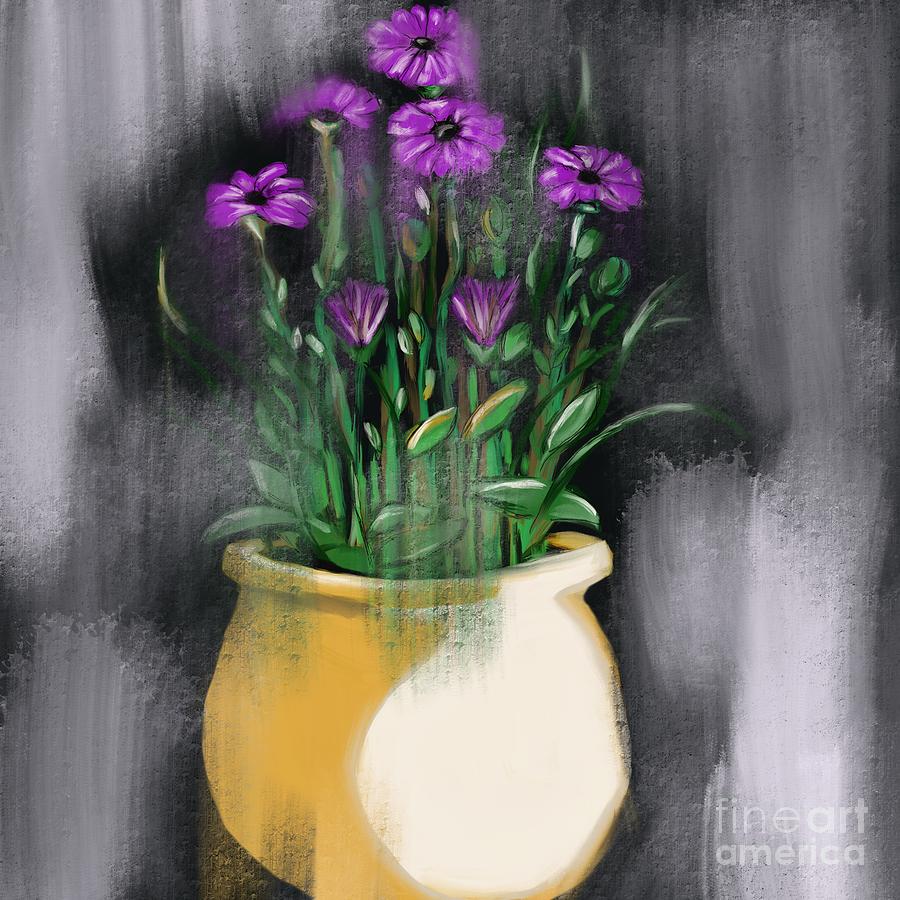 Purple Rain Painting by Anne Seay