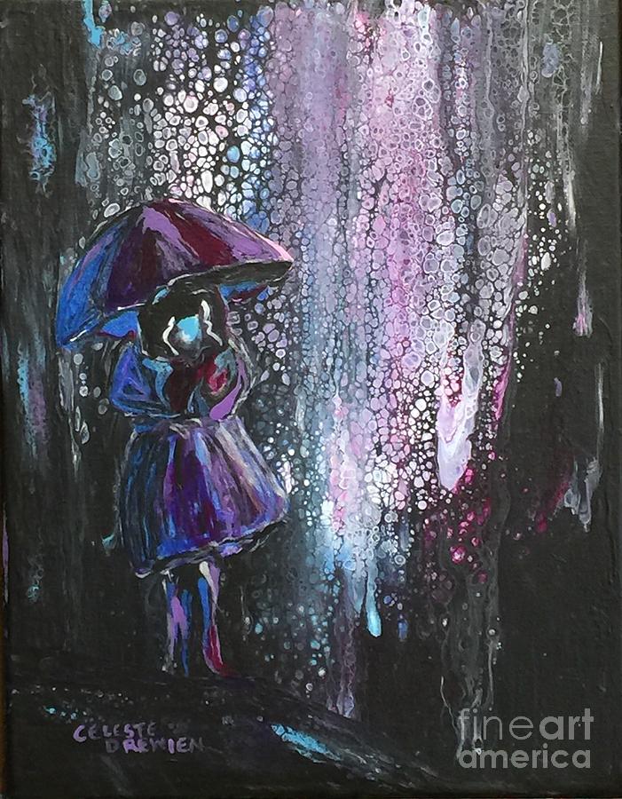 Purple Rain  Painting by Celeste Drewien